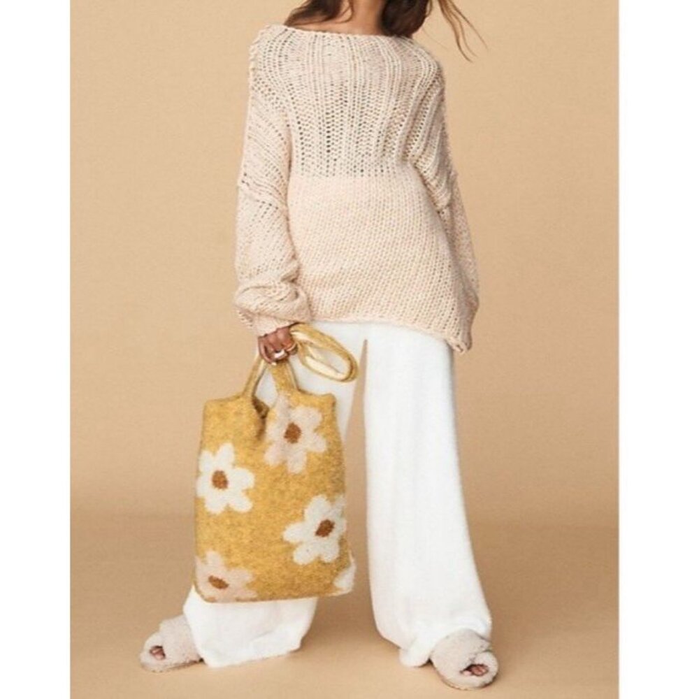 Free People Be There Knit Oversized Comfy‎ Sweater Size Small Cozy Indie sleeze